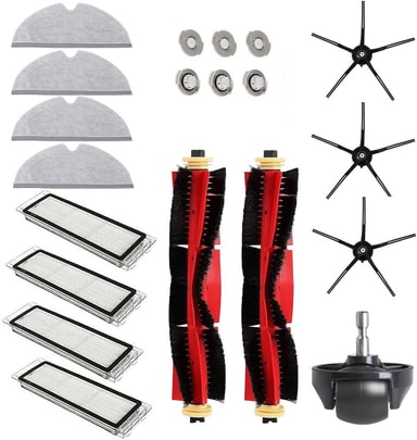 Kit Spazzole Ricambio Per Roborock S5 S6 T6 E2 E35 | Spazzola Laterale Morbida In Silicone E Rullo - 6