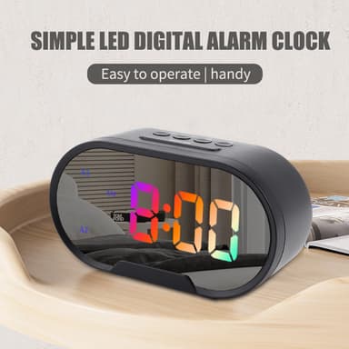 Digital väckarklocka steglös avbländande snoozefunktion 2 USB-portar s