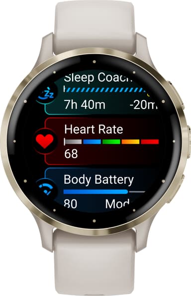 Garmin Venu 3S smartwatch (elfenben)