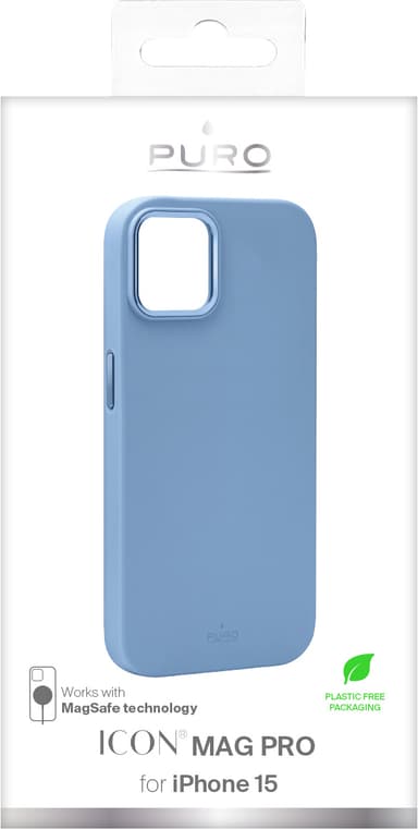 Puro Icon Mag Pro iPhone 15 fodral (blått)