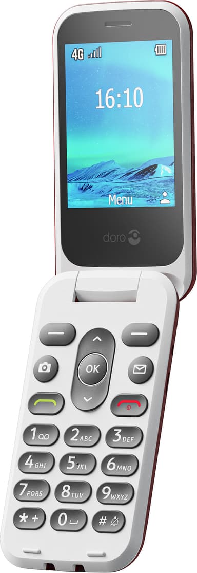 Doro 2881 mobiltelefon (röd)