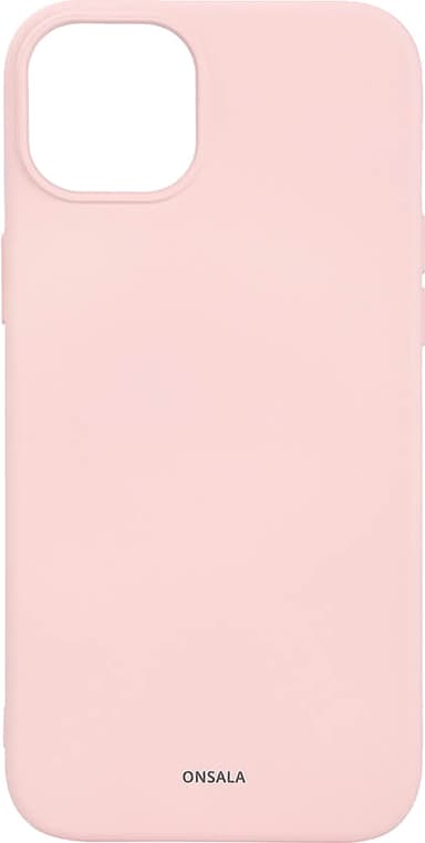 Onsala iPhone 15 Plus silikonskal (rosa)
