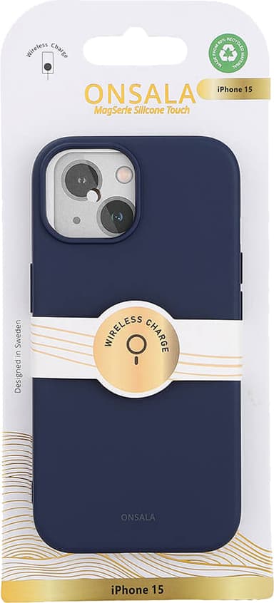 Onsala iPhone 15 silikonskal (blått)