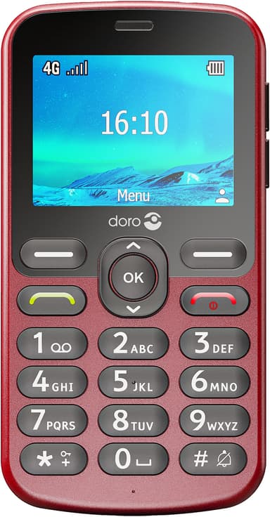 Doro 1881 mobiltelefon (röd)