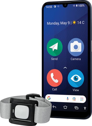 Doro 8210 4/64GB smartphone med Alarm Trigger (blå)