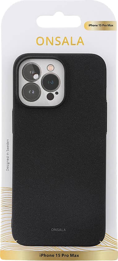 Onsala iPhone 15 Pro Max Sand Burst fodral (svart)