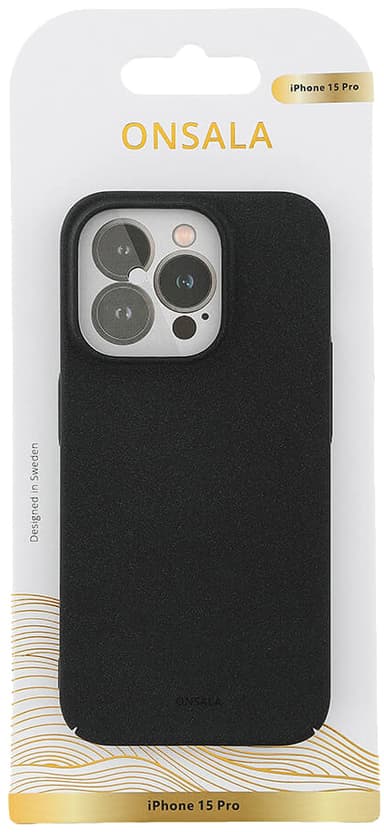 Onsala iPhone 15 Pro Sand Burst fodral (svart)