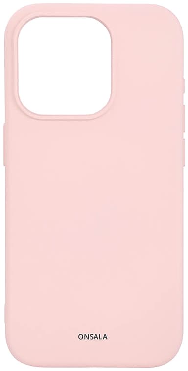Onsala iPhone 15 Pro silikonskal (rosa)