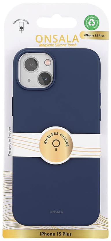 Onsala iPhone 15 Plus silikonskal (blått)