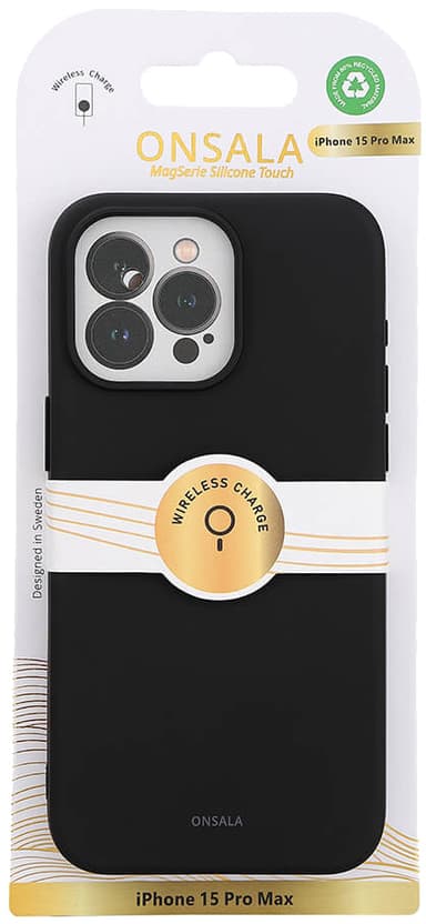 Onsala iPhone 15 Pro Max silikonskal (svart)