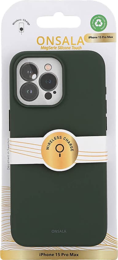 Onsala iPhone 15 Pro Max silikonskal (grönt)