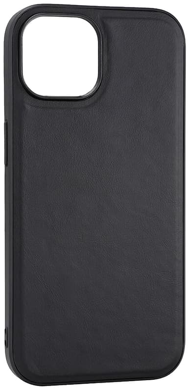 Buffalo iPhone 15 Leather MagSeries fodral (svart)