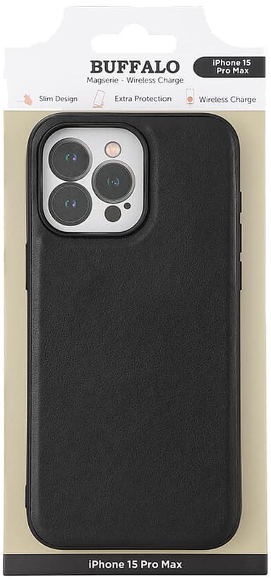 Buffalo iPhone 15 Pro Max MagSeries fodral (svart)