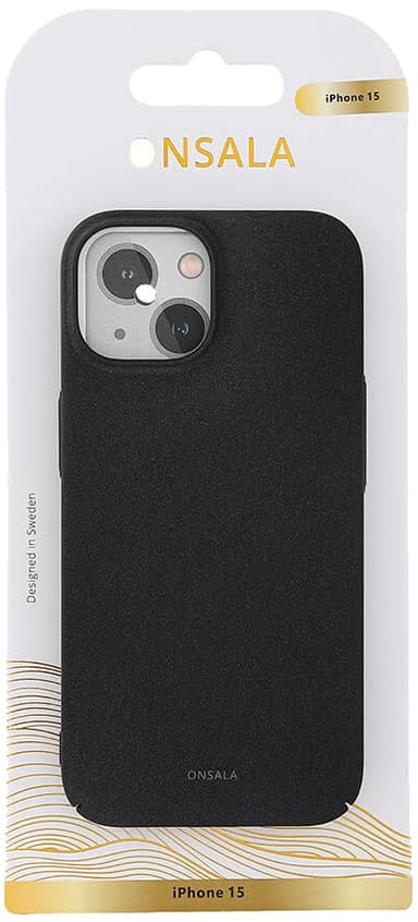 Onsala iPhone 15 Sand Burst fodral (svart)