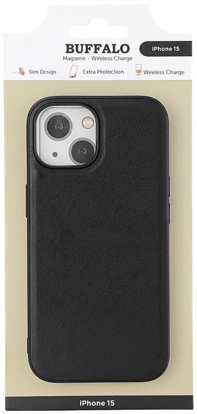 Buffalo iPhone 15 MagSeries fodral (svart)