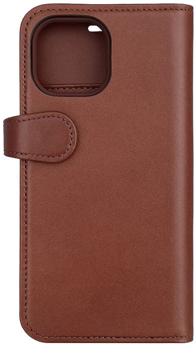 Buffalo iPhone 15 2-i-1 Leather MagSeries plånboksfodral (brunt)