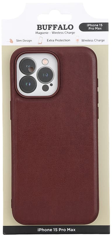 Buffalo iPhone 15 Pro Max MagSeries fodral (brunt)