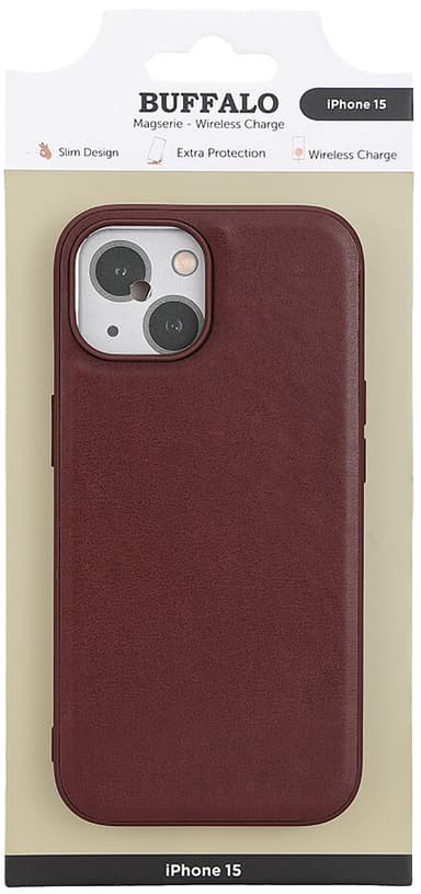 Buffalo iPhone 15 MagSeries fodral (brunt)