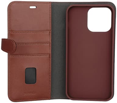 Buffalo iPhone 15 Pro Max 2-i-1 Leather MagSeries plånboksfodral (brunt)