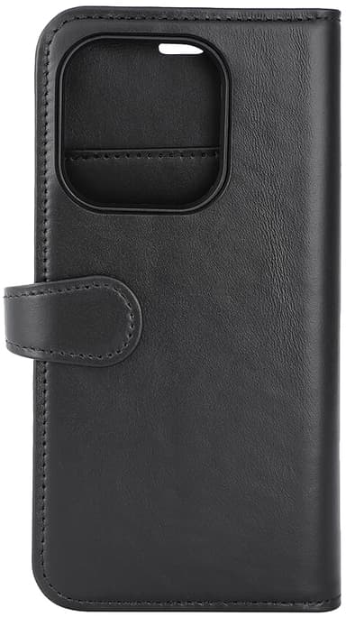 Buffalo iPhone 15 Pro 2-i-1 Leather MagSeries plånboksfodral (svart)
