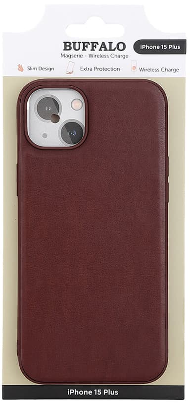 Buffalo iPhone 15 Plus MagSeries fodral (brunt)