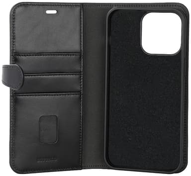 Buffalo iPhone 15 Pro Max 2-i-1 Leather MagSeries plånboksfodral (svart)