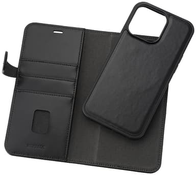 Buffalo iPhone 15 Pro Max 2-i-1 Leather MagSeries plånboksfodral (svart)