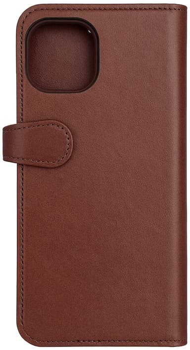 Buffalo iPhone 15 Plus 2-i-1 Leather MagSeries plånboksfodral (brunt)