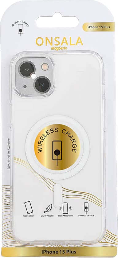 Onsala iPhone 15 Plus MagSeries fodral (genomskinligt)