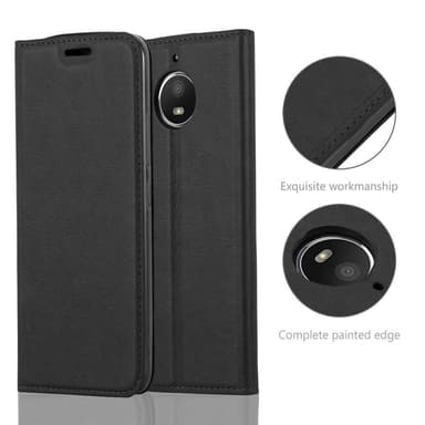 Skal Motorola MOTO E4 PLUS Plånboksfodral (Svart)