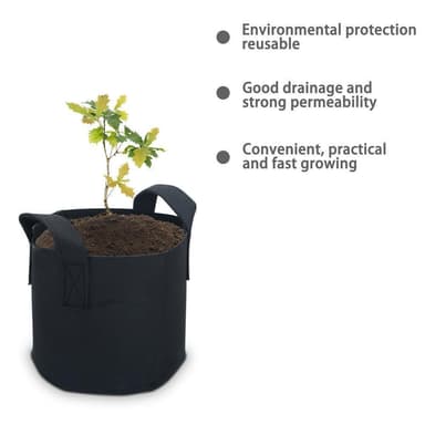 10x Planteringssäck Planteringskärl (38 l - 40 x 30 cm)