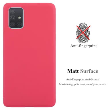 Samsung Galaxy A71 5G Skal Fodral Case (Röd)