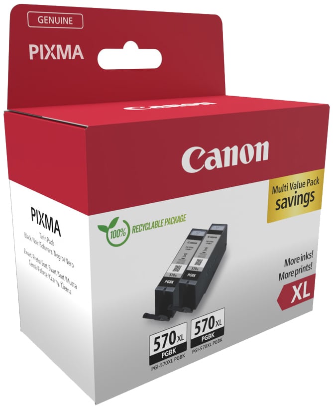 Canon Bläckpatron PGI-570XL Svart (2-pack) - Elgiganten