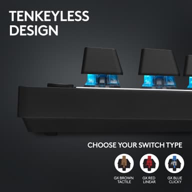 Logitech G PRO X TKL Lightspeed Linear trådlöst tangentbord (svart)