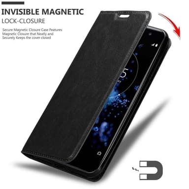 Skal Sony Xperia XZ2 PREMIUM Plånboksfodral (Svart)