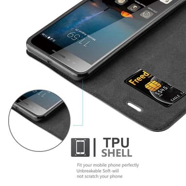 ZTE Blade A612 Plånboksfodral Skal (Svart)