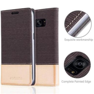 Samsung Galaxy S7 EDGE Plånboksfodral Skal (Grå)