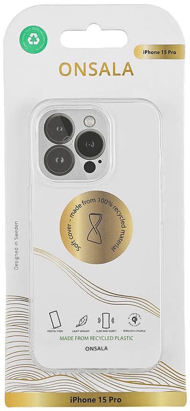 Onsala iPhone 15 Pro skal (genomskinligt)