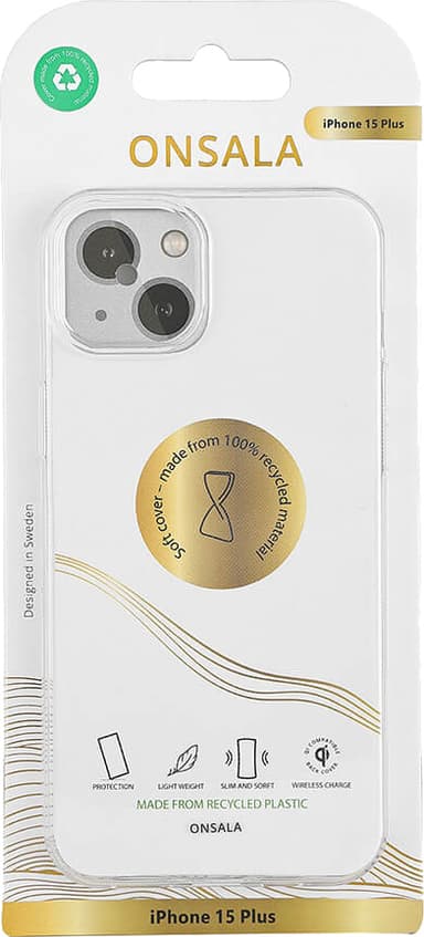 Onsala iPhone 15 Plus skal (genomskinligt)
