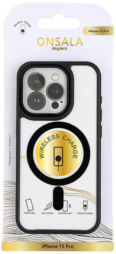 Onsala iPhone 15 Pro Bumb MagSeries skal (svart)