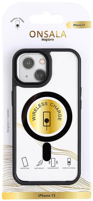 Onsala iPhone 15 Bumb MagSeries skal (svart)