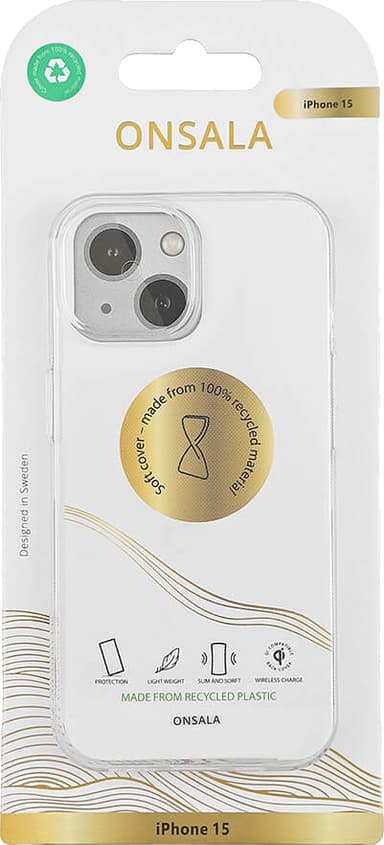 Onsala iPhone 15 skal (genomskinligt)