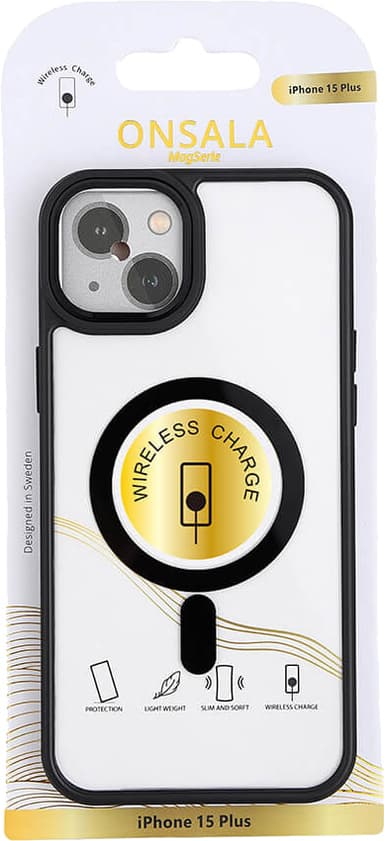 Onsala iPhone 15 Plus Bumb MagSeries skal (svart)