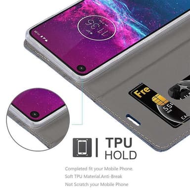 Motorola ONE ACTION Plånboksfodral Skal (Blå)