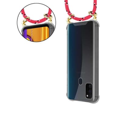 Samsung Galaxy M21 / M30s Skal Fodral Kedja (Rosa)