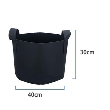 10x Planteringssäck Planteringskärl (38 l - 40 x 30 cm)
