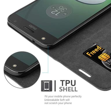 Skal Motorola MOTO Z PLAY Plånboksfodral (Svart)
