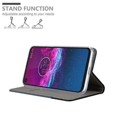 Motorola ONE ACTION Plånboksfodral Skal (Blå)