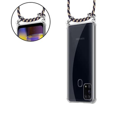 Samsung Galaxy M31 Skal Fodral Kedja (Blå)