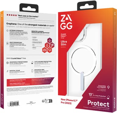 Zagg iPhone 15 Pro Max Crystal Palace Snap fodral (klart)